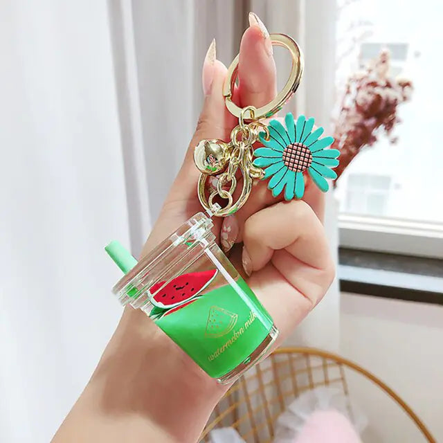 Glitter Fruit Blossom Keychain