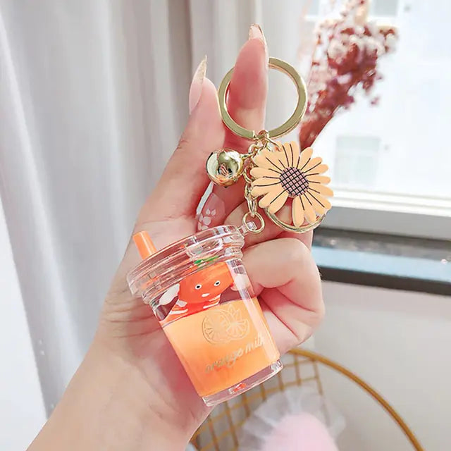 Glitter Fruit Blossom Keychain