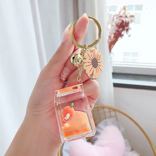 Glitter Fruit Blossom Keychain