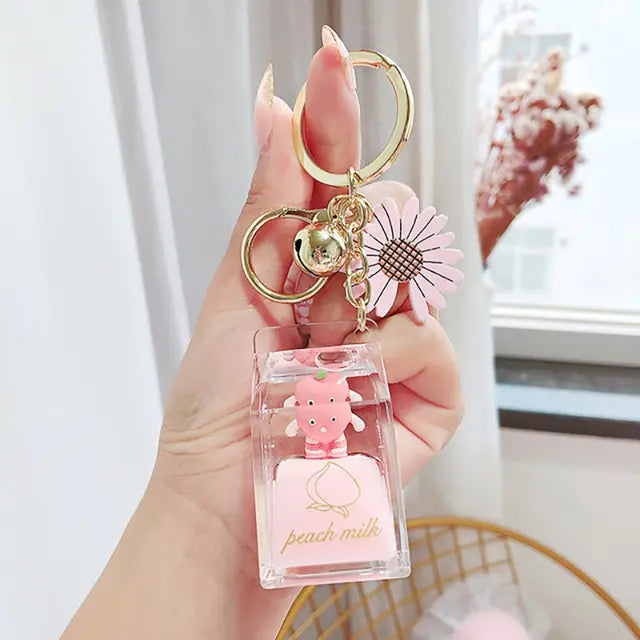 Glitter Fruit Blossom Keychain