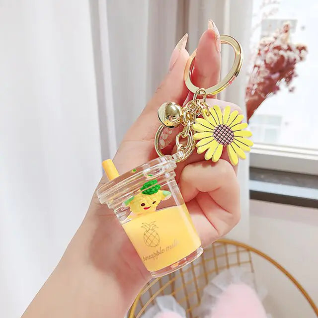 Glitter Fruit Blossom Keychain