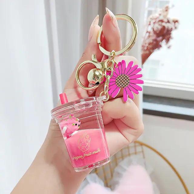 Glitter Fruit Blossom Keychain