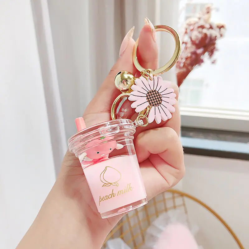 Glitter Fruit Blossom Keychain