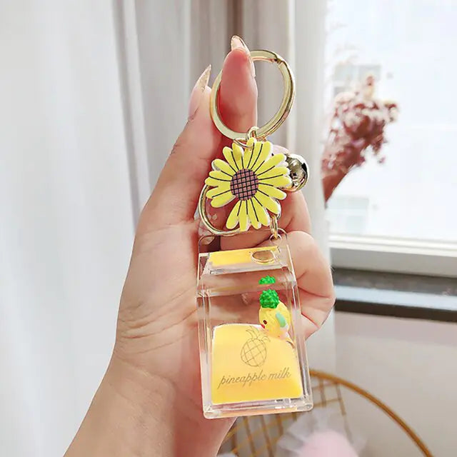 Glitter Fruit Blossom Keychain