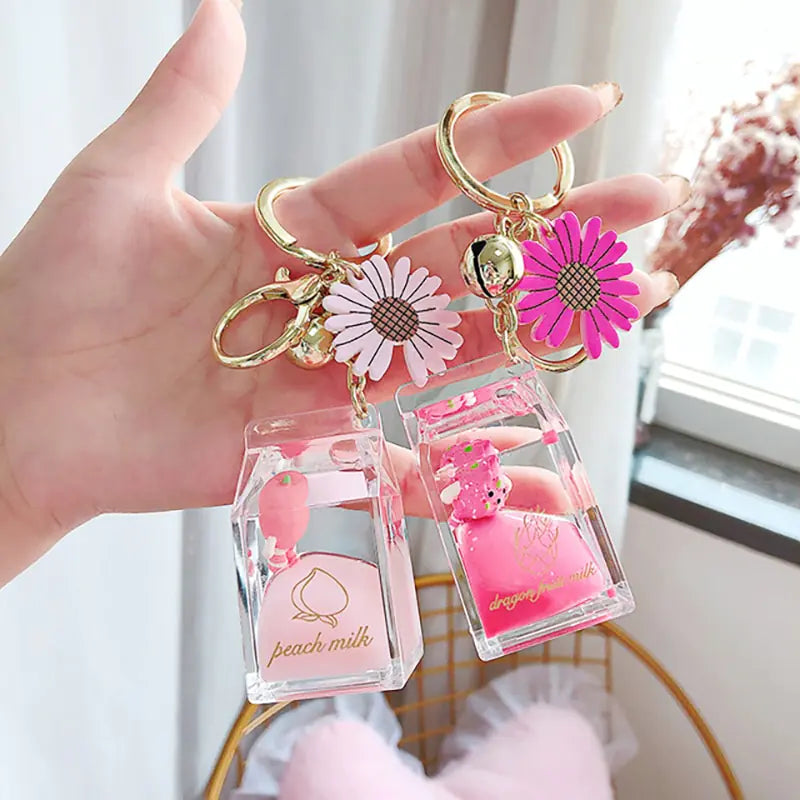 Glitter Fruit Blossom Keychain