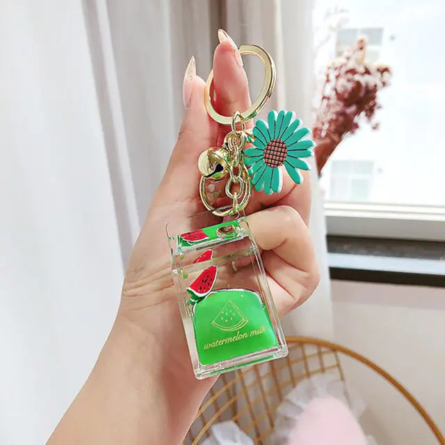 Glitter Fruit Blossom Keychain